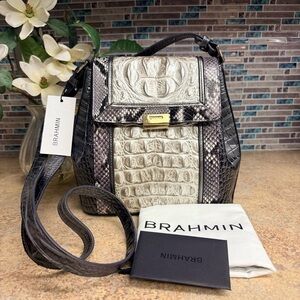 NWT Brahmin Margo Charcoal Nottingham purse